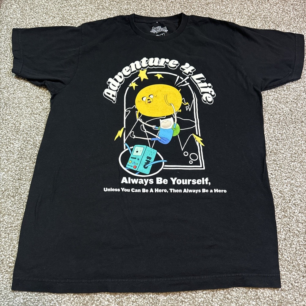 Adventure Time Y2K Shirt Cartoon Network Adventure For Life Large BEMO